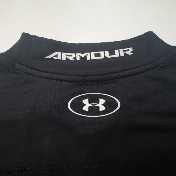 Under Armour Compression Ladies Size XL Black Mock Neck Coldgear Active Top - Picture 7 of 10